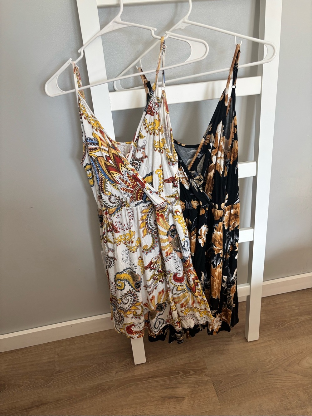 Pair of Floral & Paisley Wrap Sundresses